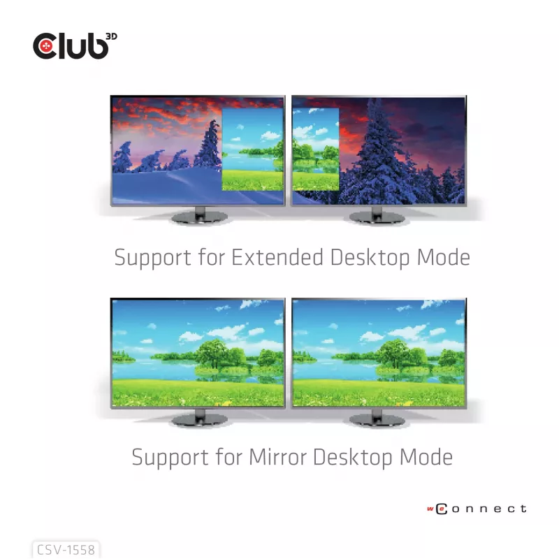CLUB3D hub USB-C® a doppio HDMI™ 4K60Hz M/F+PD3.0 100 W