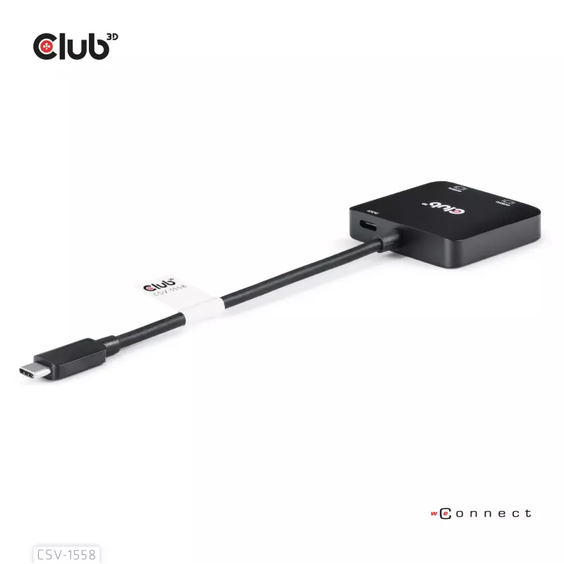 CLUB3D hub USB-C® a doppio HDMI™ 4K60Hz M/F+PD3.0 100 W