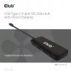 Club3D CSV-1548 hub USB-C, 4x USB-C 10 Gbps, 100W PD, nero