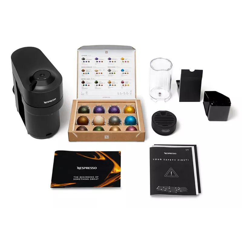 De'Longhi Nespresso Vertuo Pop ENV90.B macchina del caffè, Liquorice Black (nera)