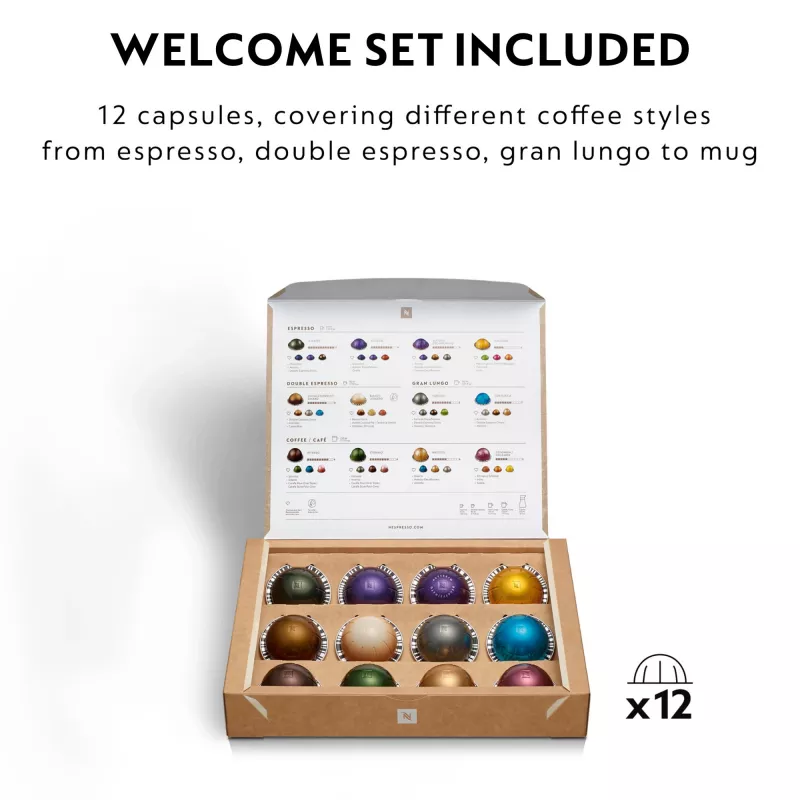 De'Longhi Nespresso Vertuo Pop ENV90.B macchina del caffè, Liquorice Black (nera)