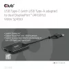 Splitter video Club 3D CSV-1478 USB Type-C (con adattatore USB-A) a doppia DisplayPort 4K60Hz, nero