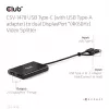 Splitter video Club 3D CSV-1478 USB Type-C (con adattatore USB-A) a doppia DisplayPort 4K60Hz, nero
