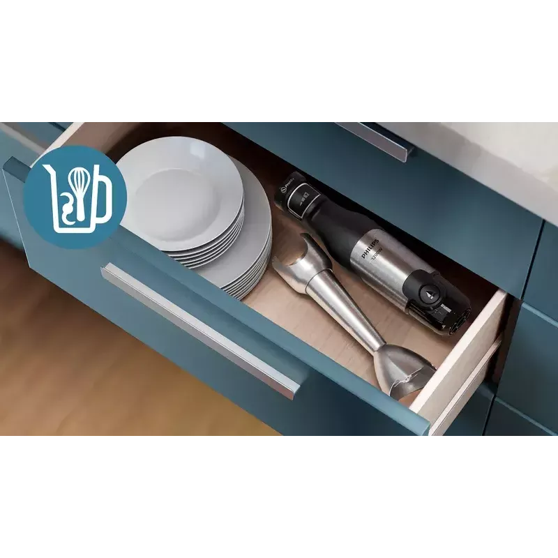 Frullatore a immersione Philips Serie 5000 HR2684/00 nero acciaio inox