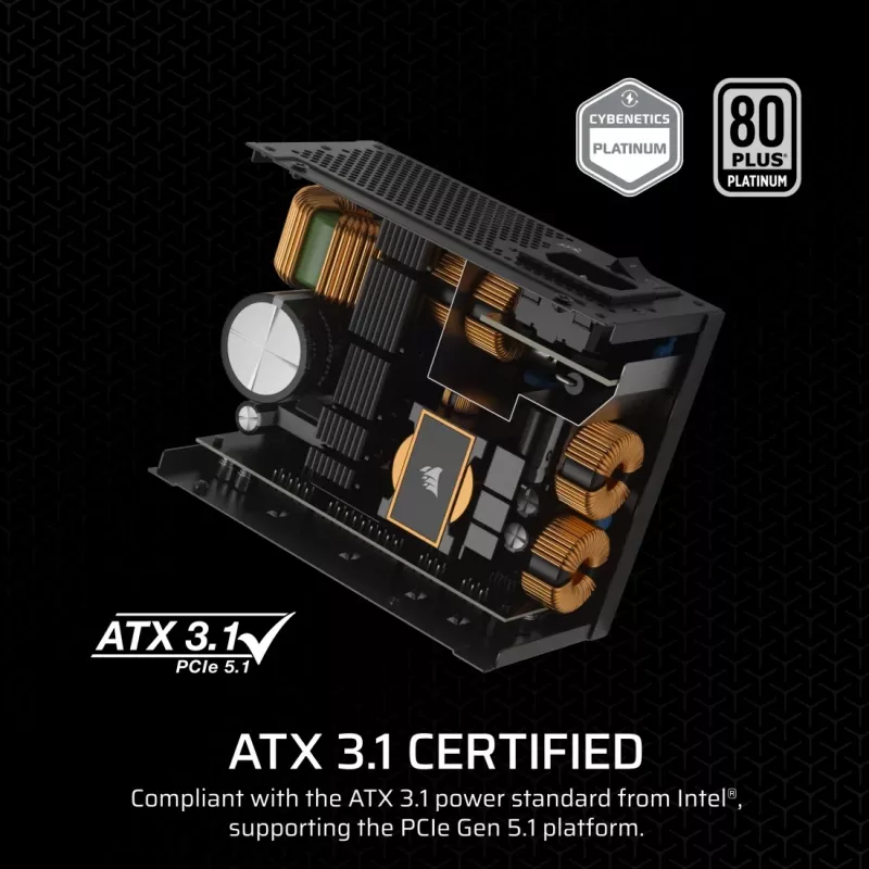 Corsair SF1000 alimentatore SFX, 1000 W, 80 PLUS Platinum, completamente modulare (CP-9020257-EU)