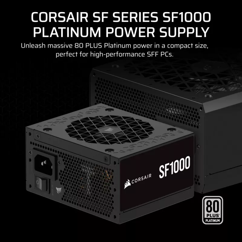Corsair SF1000 alimentatore SFX, 1000 W, 80 PLUS Platinum, completamente modulare (CP-9020257-EU)