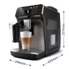 Macchina per espresso Philips EP4449/70 – completamente automatica, serbatoio acqua 1,8 l, contenitore chicchi 275 g, macinacaffè in ceramica, 15 bar