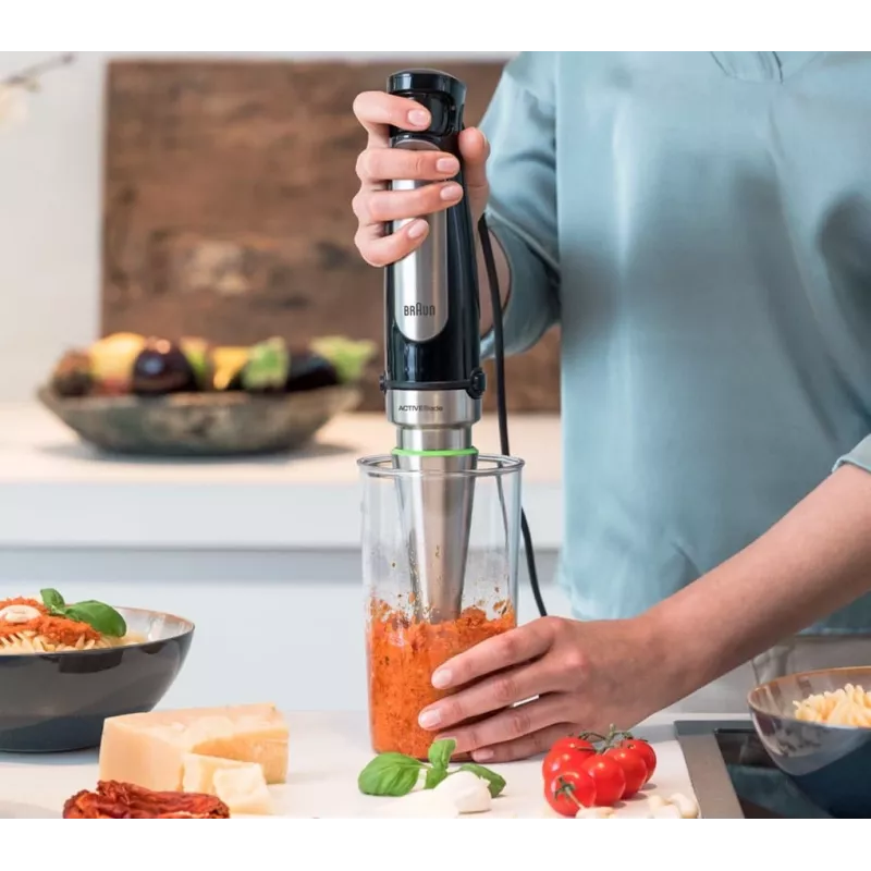 Frullatore a immersione Braun MQ 7035X 0,6 L 1000 W nero, acciaio satinato