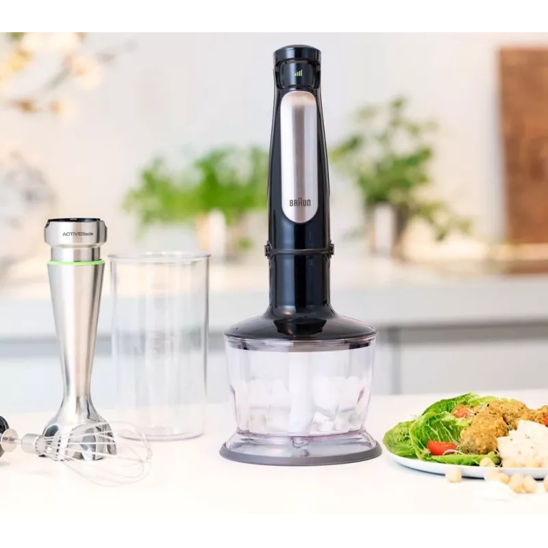 Frullatore a immersione Braun MQ 7035X 0,6 L 1000 W nero, acciaio satinato