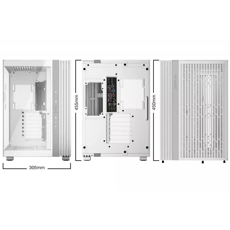 be quiet! Light Base 600 DX BGW66 case PC Midi Tower, ATX/micro-ATX/Mini-ITX, pannello laterale in vetro temperato, ARGB, USB-C, bianco