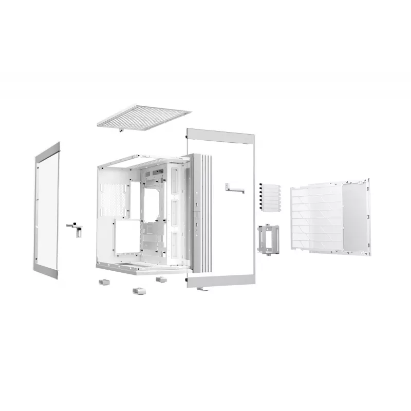 be quiet! Light Base 600 DX BGW66 case PC Midi Tower, ATX/micro-ATX/Mini-ITX, pannello laterale in vetro temperato, ARGB, USB-C, bianco
