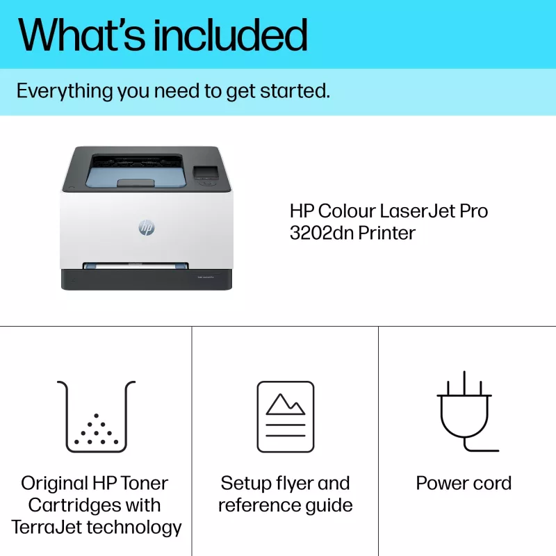 HP Color LaserJet Pro 3202dn, laser, colore, 600 x 600 DPI, A4, 25 pagine/min, stampa fronte-retro