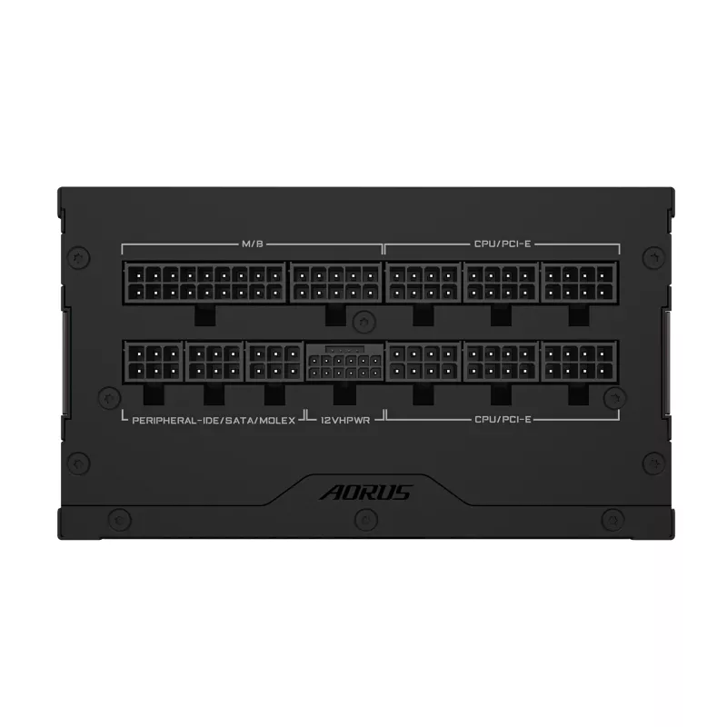 GIGABYTE AORUS ELITE P1000W ICE Alimentatore - PCIe 5.0, 80 PLUS Platinum, design completamente modulare, ventola da 120 mm, compatibile ATX 3.0, spina EU
