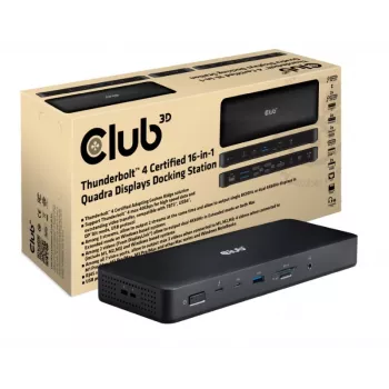 CLUB3D CSV-1583 Dock per laptop/replicatore di porte Con filo Thunderbolt 4 Nero