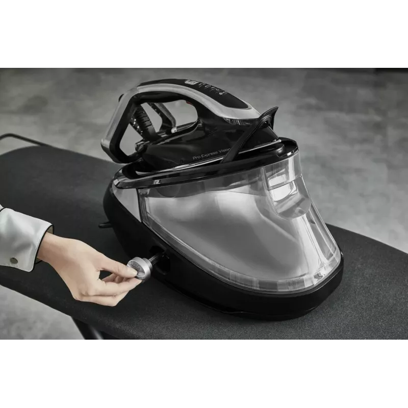 Tefal Pro Express Vision GV9821 3000 W 1,2 L Durilium AirGlide Autoclean Piastra da stiro Nero, Argento