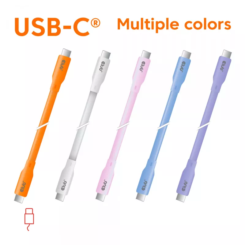 Cavo USB-C CLUB3D blu, 2 m, USB-C, USB-C, USB4 Gen 2x2, 20 Gbit/s, blu
