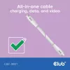 Cavo USB-C CLUB3D CAC-3001 2m USB4 Gen 3x2 bianco