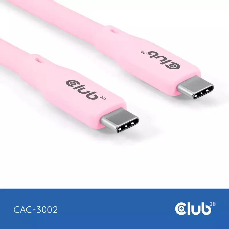 Cavo USB-C CLUB3D CAC-3002 2m USB4 Gen 3x2 rosa
