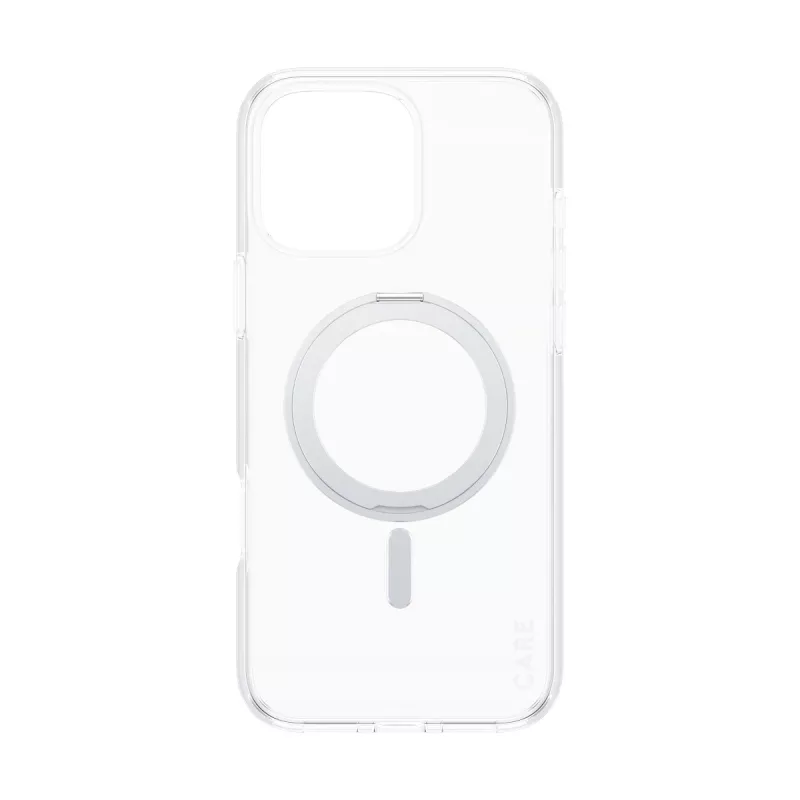 PanzerGlass CARE™ by ® Case trasparente con kickstand argento e MagSafe iPhone 16 Pro Max