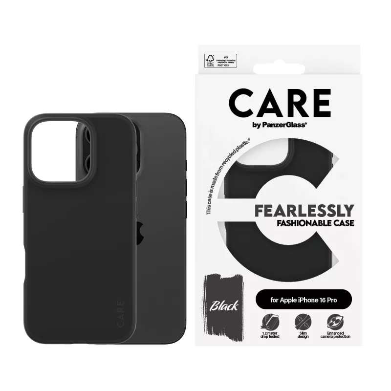 PanzerGlass CARE™ by ® Case nero iPhone 16 Pro