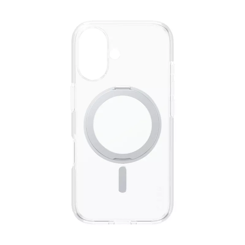 PanzerGlass CARE™ by ® Case trasparente con kickstand argento e MagSafe iPhone 16