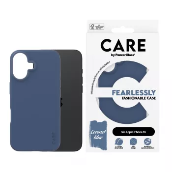 Cover PanzerGlass CARE by custodia moda blu iPhone 16