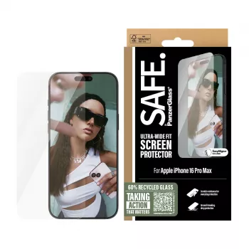 PanzerGlass SAFE. by ® Pellicola protettiva display iPhone 16 Pro Max | Ultra-Wide Fit