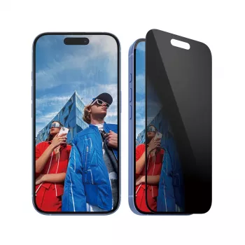 PanzerGlass® Privacy Screen Protector iPhone 16 | 15 | Ultra-Wide Fit con EasyAligner