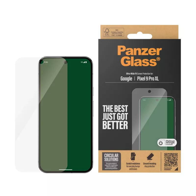 PanzerGlass® pellicola protettiva per display Google Pixel 9 Pro XL | Ultra-Wide Fit
