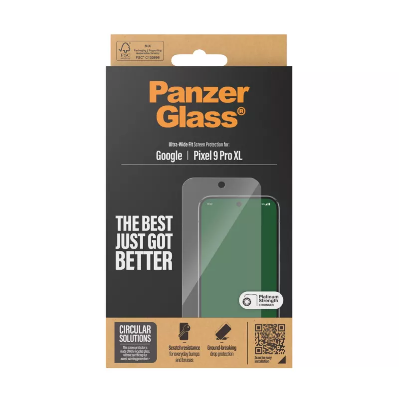 PanzerGlass® pellicola protettiva per display Google Pixel 9 Pro XL | Ultra-Wide Fit