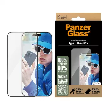PanzerGlass ® pellicola protettiva per display iPhone 16 Pro | Ultra-Wide Fit