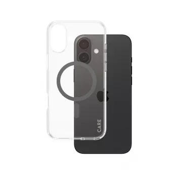 PanzerGlass CARE™ by ® custodia Urban Combat trasparente con MagSafe nero iPhone 16 Plus