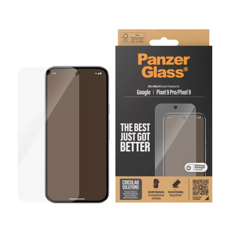 PanzerGlass pellicola protettiva per display Google Pixel 9 | 9 Pro Ultra-Wide Fit antigraffio antiurto