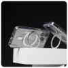 PanzerGlass CARE™ by ® custodia trasparente con kickstand argento e MagSafe iPhone 16 Plus