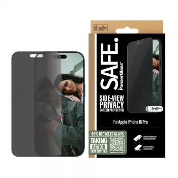 PanzerGlass SAFE. by ® pellicola protettiva privacy iPhone 16 Pro | Ultra-Wide Fit