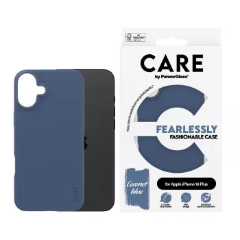 Cover PanzerGlass CARE by custodia moda blu iPhone 16 Plus