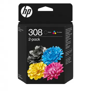 HP 308 confezione da 2 cartucce d'inchiostro originali nero/tricromia combo