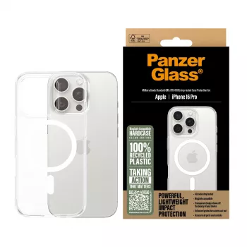Cover PanzerGlass HardCase trasparente con MagSafe bianco iPhone 16 Pro