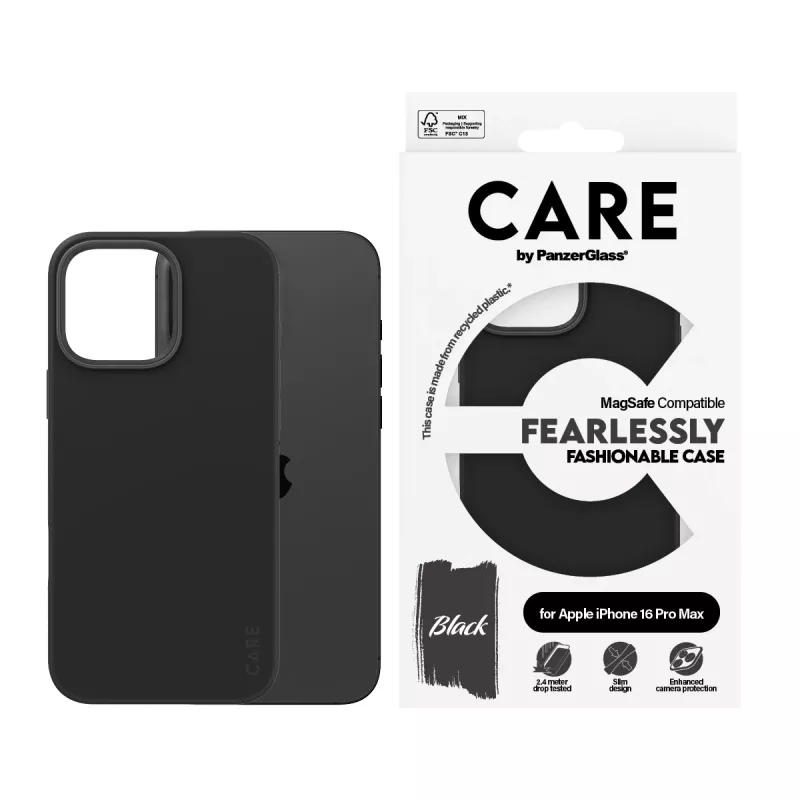 Custodia PanzerGlass CARE™ by ® nera con MagSafe iPhone 16 Pro Max