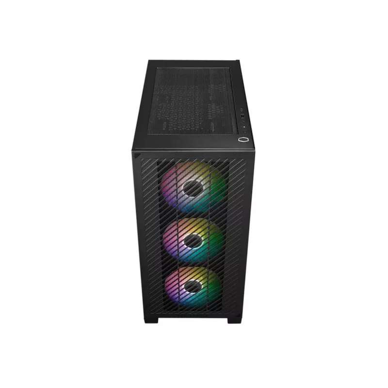 Case Cooler Master Elite 301 ARGB Mini Tower, nero, con finestra, 3x ventole ARGB da 120 mm