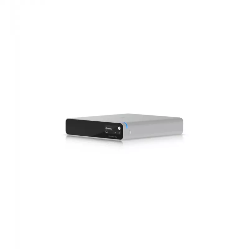 Gateway/controller di rete UBIQUITI CloudKey+ UCK-G2-SSD con SSD da 1 TB, 3 GB RAM, display OLED, PoE, Gigabit Ethernet