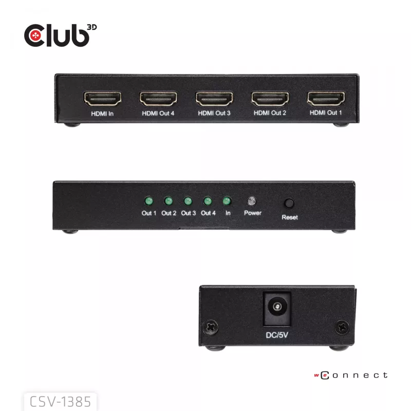 CLUB3D splitter HDMI™ 1 a 4 4K120Hz