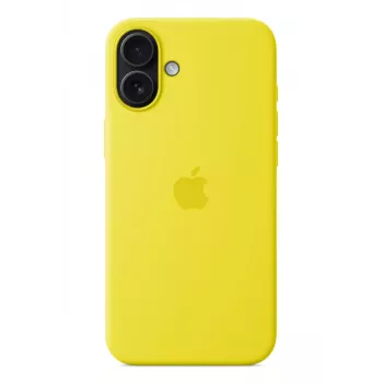 Custodia in silicone Apple iPhone 16 Plus MagSafe gialla