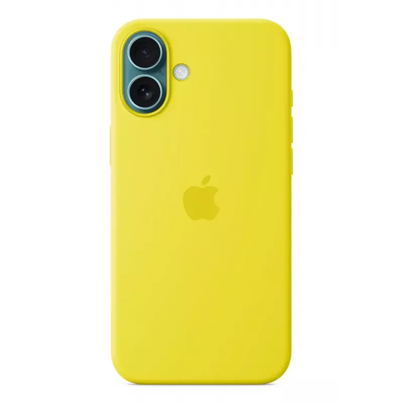 Custodia in silicone Apple iPhone 16 Plus MagSafe gialla