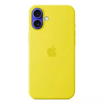 Custodia in silicone Apple iPhone 16 Plus MagSafe gialla