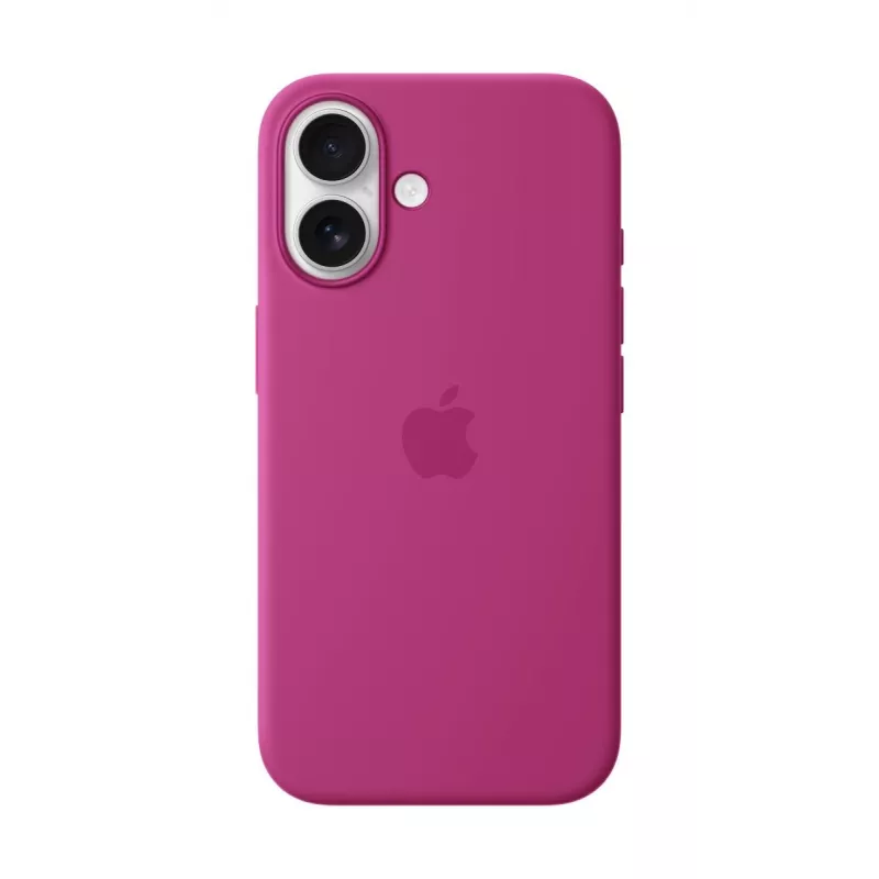 Apple Silicone Case compatibile MagSafe iPhone 16 fucsia