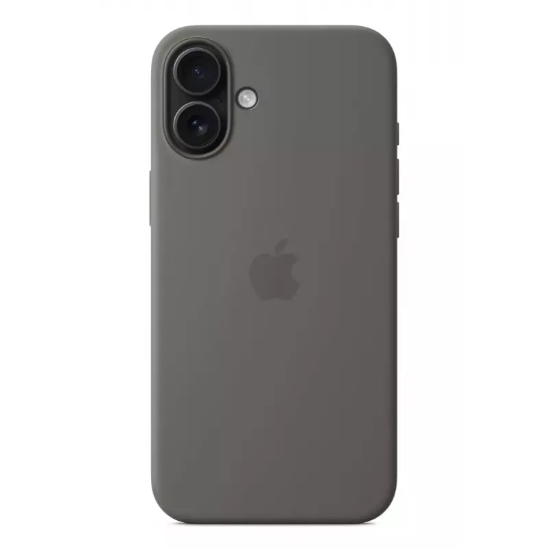 Apple Silicone Case compatibile MagSafe iPhone 16 Plus Stone grigio