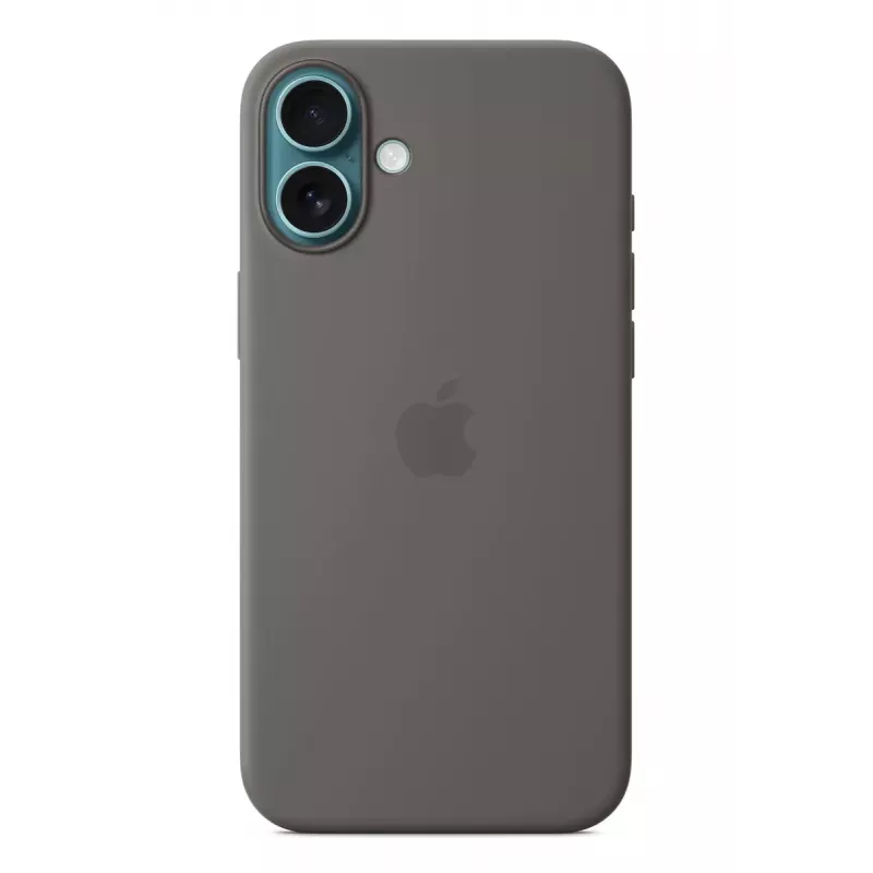 Apple Silicone Case compatibile MagSafe iPhone 16 Plus Stone grigio
