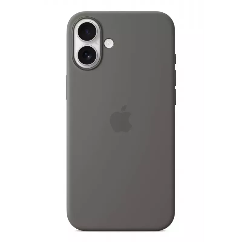 Apple Silicone Case compatibile MagSafe iPhone 16 Plus Stone grigio