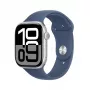 APPLE Watch Series 10 GPS + Cellular 46mm cassa in alluminio argento con cinturino Sport Denim - M/L